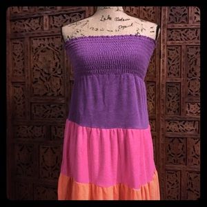 Multi-colored swimsuit coverup